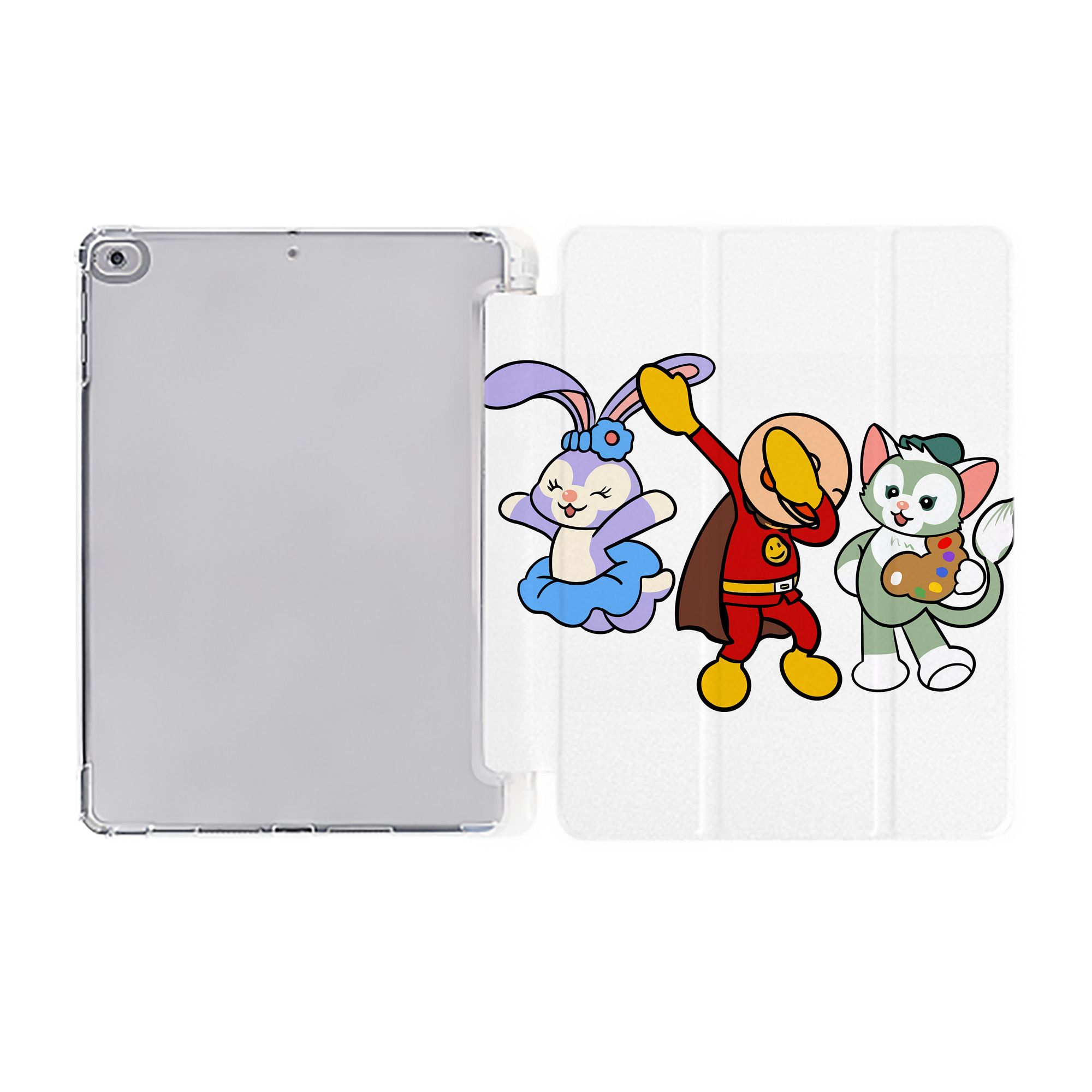 （画像用） アンパンマン Anpanman IPad ケース ペン収納付き 三つ折りスタンド PUレザー×シリコン 対応機種9.5/10.5/10.9インチ